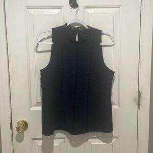 Navy Eyelet Top